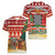 Zambia Christmas Women V-Neck T-Shirt with African Animals Tree Snowflakes and National Emblem Design - Wonder Print Shop