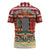 Zambia Christmas Zipper Polo Shirt with African Animals Tree Snowflakes and National Emblem Design - Wonder Print Shop
