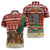 Zambia Christmas Zipper Polo Shirt with African Animals Tree Snowflakes and National Emblem Design - Wonder Print Shop