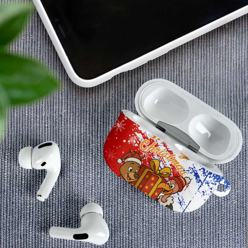 Chile Christmas AirPods Case with Flag Colors Tree Reindeer Condor and Gift Design - Wonder Print Shop