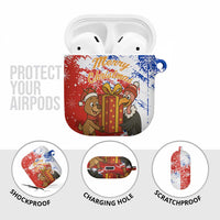 Chile Christmas AirPods Case with Flag Colors Tree Reindeer Condor and Gift Design - Wonder Print Shop
