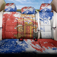 Chile Christmas Back Car Seat Cover with Flag Colors Tree Reindeer Condor and Gift Design - Wonder Print Shop