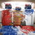Chile Christmas Back Car Seat Cover with Flag Colors Tree Reindeer Condor and Gift Design - Wonder Print Shop