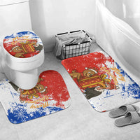 Chile Christmas Bathroom Set with Flag Colors Tree Reindeer Condor and Gift Design - Wonder Print Shop