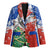 Chile Christmas Blazer with Flag Colors Tree Reindeer Condor and Gift Design - Wonder Print Shop