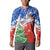 Chile Christmas Button Sweatshirt with Flag Colors Tree Reindeer Condor and Gift Design - Wonder Print Shop