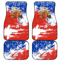 Chile Christmas Car Mats with Flag Colors Tree Reindeer Condor and Gift Design - Wonder Print Shop