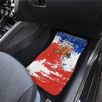 Chile Christmas Car Mats with Flag Colors Tree Reindeer Condor and Gift Design - Wonder Print Shop