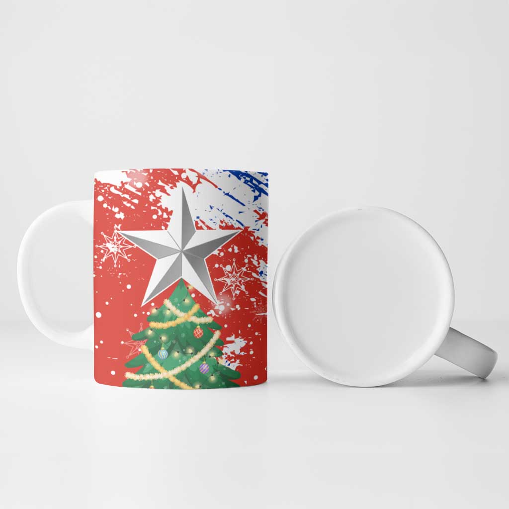 Chile Christmas Ceramic Mug with Flag Colors Tree Reindeer Condor and Gift Design - Wonder Print Shop