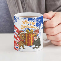 Chile Christmas Ceramic Mug with Flag Colors Tree Reindeer Condor and Gift Design - Wonder Print Shop