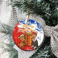 Chile Christmas Ceramic Ornament with Flag Colors Tree Reindeer Condor and Gift Design - Wonder Print Shop