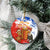 Chile Christmas Ceramic Ornament with Flag Colors Tree Reindeer Condor and Gift Design - Wonder Print Shop