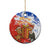 Chile Christmas Ceramic Ornament with Flag Colors Tree Reindeer Condor and Gift Design - Wonder Print Shop