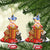 Chile Christmas Ceramic Ornament with Flag Colors Tree Reindeer Condor and Gift Design - Wonder Print Shop