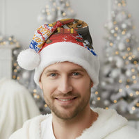Chile Christmas Santa Hat with Flag Colors Tree Reindeer Condor and Gift Design - Wonder Print Shop