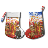 Chile Christmas Stocking with Flag Colors Tree Reindeer Condor and Gift Design - Wonder Print Shop