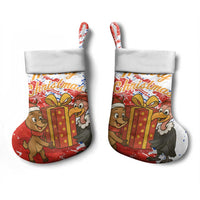 Chile Christmas Stocking with Flag Colors Tree Reindeer Condor and Gift Design - Wonder Print Shop