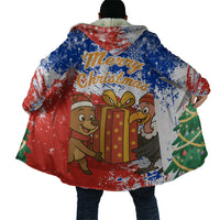 Chile Christmas Cloak with Flag Colors Tree Reindeer Condor and Gift Design - Wonder Print Shop