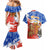 Chile Christmas Couples Matching Mermaid Dress and Hawaiian Shirt with Flag Colors Tree Reindeer Condor and Gift Design - Wonder Print Shop