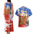 Chile Christmas Couples Matching Tank Maxi Dress and Hawaiian Shirt with Flag Colors Tree Reindeer Condor and Gift Design - Wonder Print Shop