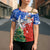 Chile Christmas Cross Shoulder Shirt with Flag Colors Tree Reindeer Condor and Gift Design - Wonder Print Shop