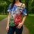 Chile Christmas Cross Shoulder Shirt with Flag Colors Tree Reindeer Condor and Gift Design - Wonder Print Shop