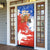Chile Christmas Door Cover with Flag Colors Tree Reindeer Condor and Gift Design - Wonder Print Shop