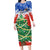 Chile Christmas Family Matching Long Sleeve Bodycon Dress and Hawaiian Shirt with Flag Colors Tree Reindeer Condor and Gift Design - Wonder Print Shop