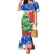 Chile Christmas Family Matching Mermaid Dress and Hawaiian Shirt with Flag Colors Tree Reindeer Condor and Gift Design - Wonder Print Shop