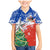 Chile Christmas Family Matching Mermaid Dress and Hawaiian Shirt with Flag Colors Tree Reindeer Condor and Gift Design - Wonder Print Shop