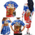 Chile Christmas Family Matching Off The Shoulder Long Sleeve Dress and Hawaiian Shirt with Flag Colors Tree Reindeer Condor and Gift Design - Wonder Print Shop