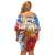 Chile Christmas Family Matching Off Shoulder Short Dress and Hawaiian Shirt with Flag Colors Tree Reindeer Condor and Gift Design - Wonder Print Shop