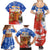 Chile Christmas Family Matching Summer Maxi Dress and Hawaiian Shirt with Flag Colors Tree Reindeer Condor and Gift Design - Wonder Print Shop