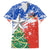 Chile Christmas Family Matching Summer Maxi Dress and Hawaiian Shirt with Flag Colors Tree Reindeer Condor and Gift Design - Wonder Print Shop