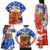Chile Christmas Family Matching Tank Maxi Dress and Hawaiian Shirt with Flag Colors Tree Reindeer Condor and Gift Design - Wonder Print Shop