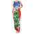Chile Christmas Family Matching Tank Maxi Dress and Hawaiian Shirt with Flag Colors Tree Reindeer Condor and Gift Design - Wonder Print Shop