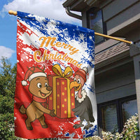 Chile Christmas Garden Flag with Flag Colors Tree Reindeer Condor and Gift Design - Wonder Print Shop