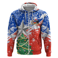 Chile Christmas Hoodie with Flag Colors Tree Reindeer Condor and Gift Design - Wonder Print Shop