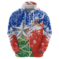 Chile Christmas Hoodie with Flag Colors Tree Reindeer Condor and Gift Design - Wonder Print Shop