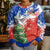 Chile Christmas Kid Ugly Christmas Sweater with Flag Colors Tree Reindeer Condor and Gift Design - Wonder Print Shop