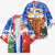 Chile Christmas Kimono with Flag Colors Tree Reindeer Condor and Gift Design - Wonder Print Shop