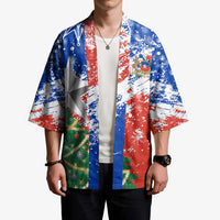 Chile Christmas Kimono with Flag Colors Tree Reindeer Condor and Gift Design - Wonder Print Shop