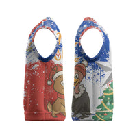 Chile Christmas Knitted V-Neck Vest with Flag Colors Tree Reindeer Condor and Gift Design - Wonder Print Shop