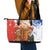 Chile Christmas Leather Tote Bag with Flag Colors Tree Reindeer Condor and Gift Design - Wonder Print Shop