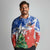 Chile Christmas Long Sleeve Polo Shirt with Flag Colors Tree Reindeer Condor and Gift Design - Wonder Print Shop