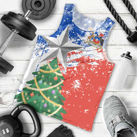 Chile Christmas Men Tank Top with Flag Colors Tree Reindeer Condor and Gift Design - Wonder Print Shop
