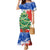 Chile Christmas Mermaid Dress with Flag Colors Tree Reindeer Condor and Gift Design - Wonder Print Shop