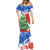 Chile Christmas Mermaid Dress with Flag Colors Tree Reindeer Condor and Gift Design - Wonder Print Shop