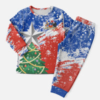 Chile Christmas Pajama Set with Flag Colors Tree Reindeer Condor and Gift Design - Wonder Print Shop