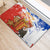 Chile Christmas Rubber Doormat with Flag Colors Tree Reindeer Condor and Gift Design - Wonder Print Shop